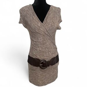 Elegant Brown Wrap Top